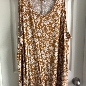 Old Navy Mustard Floral Pattern Tunic